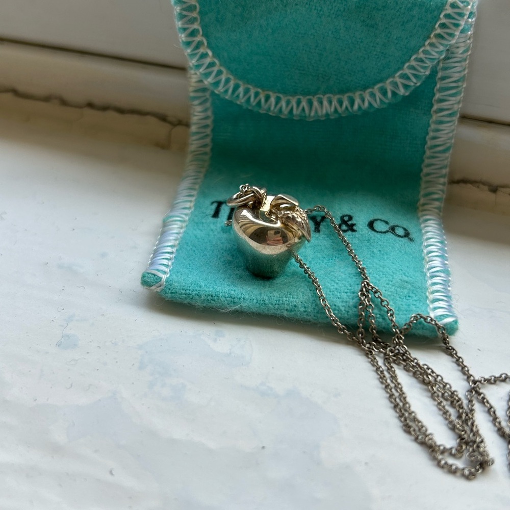 Vintage Tiffany & Co. Silver Apple necklace